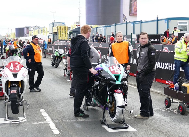 Nadieh Schoots on the grid at the North West 200