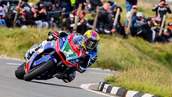 Paul Jordan leaning into a corner on the Jackson Racing Ducati Panigale V2
