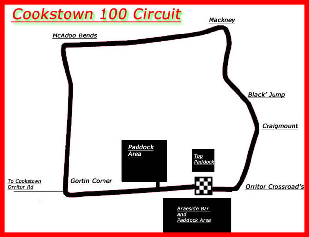 Cookstown 100 Circuit Map