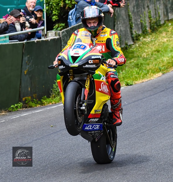 Peter Hickman at his debut at Oliver's Mount