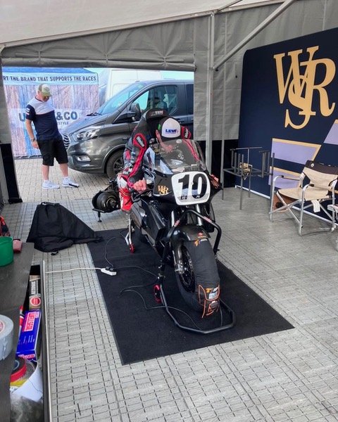 Peter Hickman prepping for Classic TT