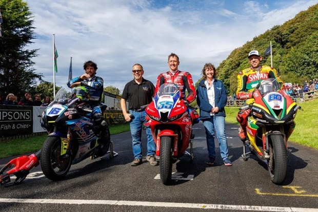 Dean Harrison, Mike Browne and Peter Hickman at the 2026 Gold Cup